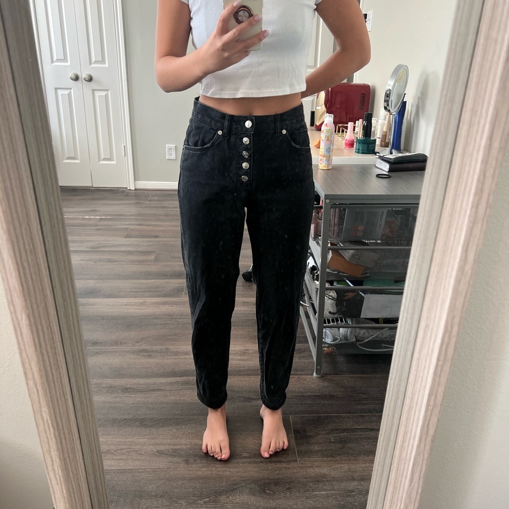 Pull and Bear boyfriend black jeans